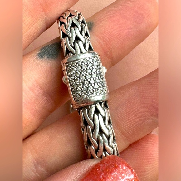 John Hardy Icon Bracelet- White Diamond & 925 Sterling Silver Bracelet - Picture 3 of 16
